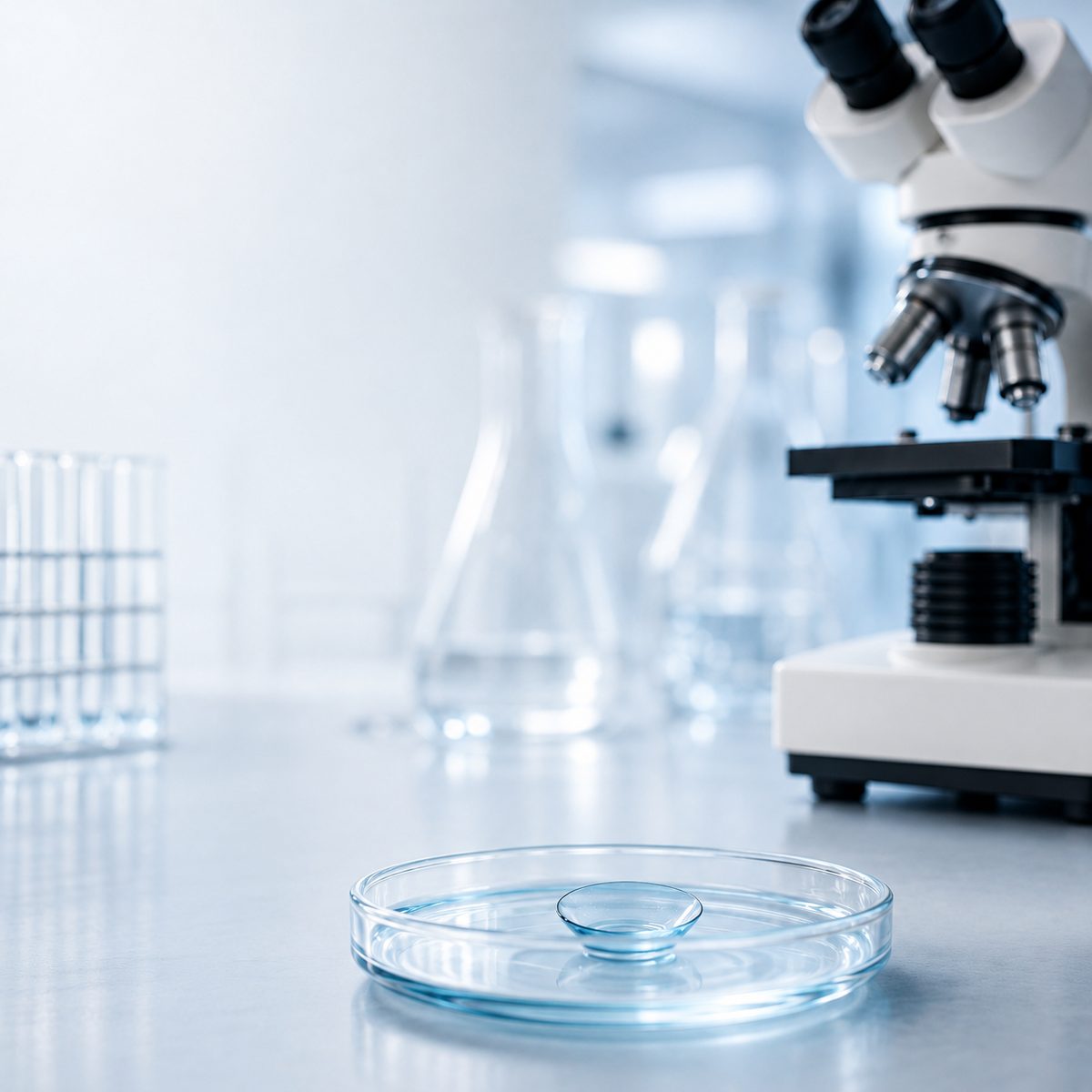 A Clearlii lens under examination in the laboratory