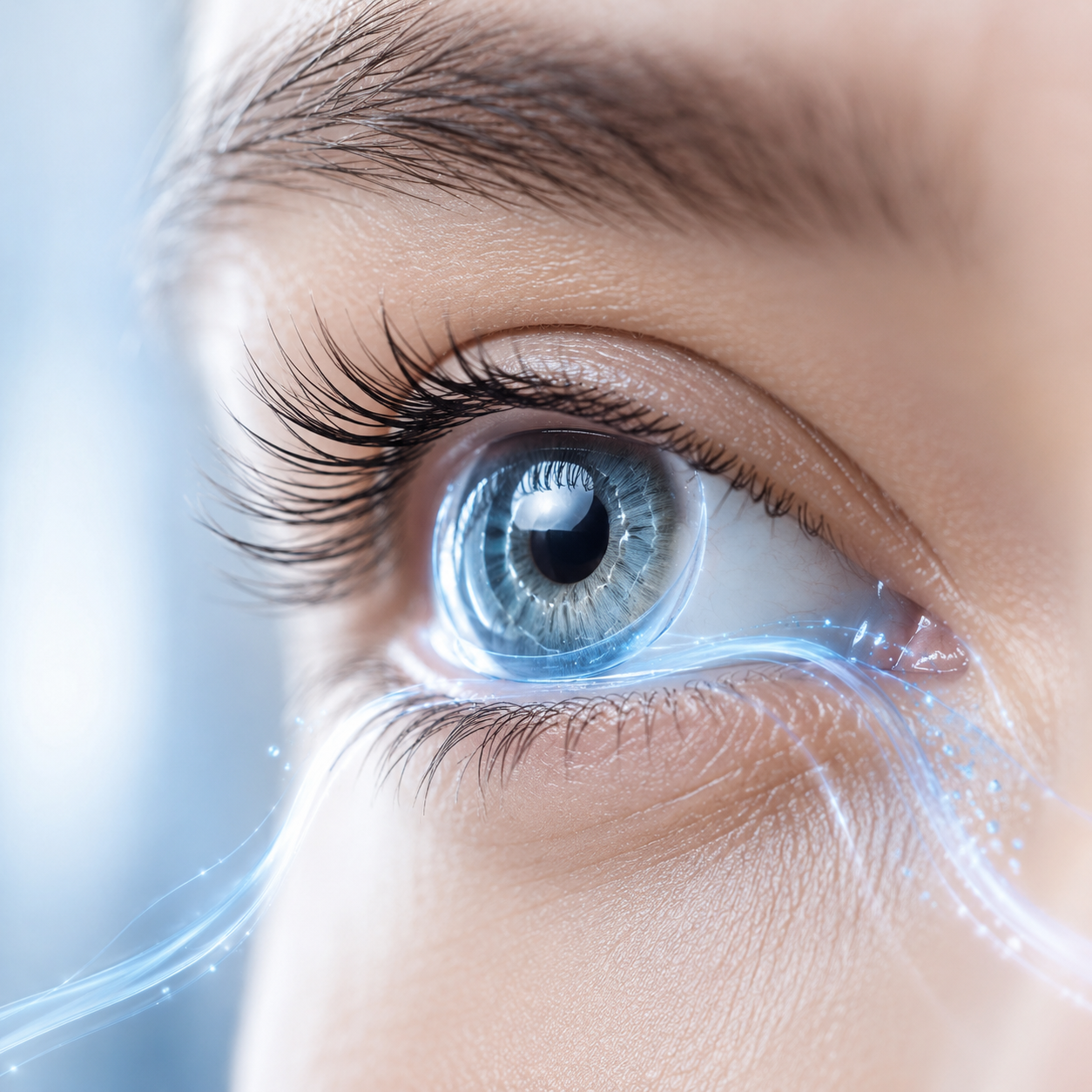 The Silk & Soft Edge lens hugging the eye comfortably