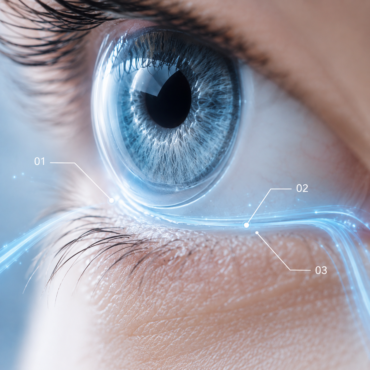 Where the Silk & Soft Edge meets the eye and eyelid